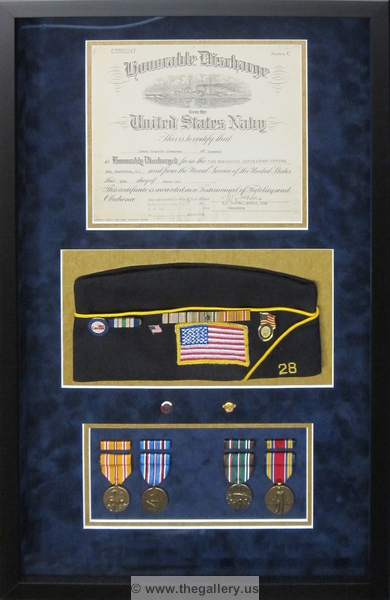 Honorable Discharge Certificate with hat and metals.


military shadow box layouts, military shadow box plans, how to build a military shadow box display case, military shadow box near me, military shadow box ideas, military shadow box display case, military shadow box with uniform, military shadow box with flag, 



The Gallery at Brookwood
www.thegallery.us
770-941-3394
Your Custom Framing Expert
Picture Framing Examples
Custom Framing Examples
Shadowbox Examples
IMG_1729