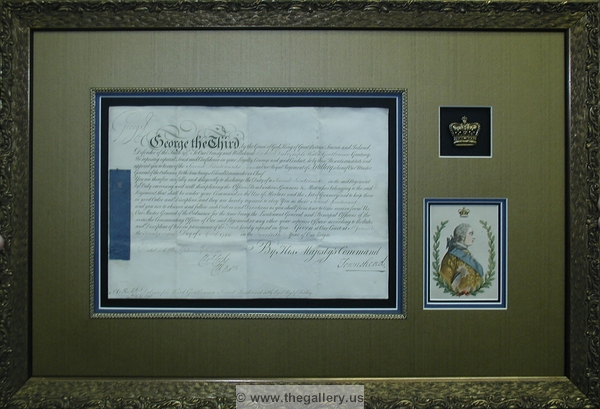 Signed document by King George the Third






The Gallery at Brookwood
www.thegallery.us
770-941-3394
Your Custom Framing Expert
Picture Framing Examples
Custom Framing Examples
Shadowbox Examples
P7200023