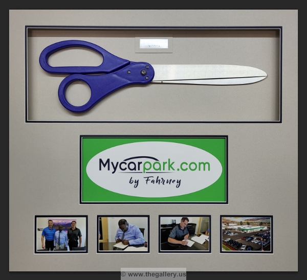 Shadowbox of the ceremonial ribbon cutting scissors and photos from business opening in California
30 inch Scissors 


Shadowbox of the ceremonial ribbon cutting scissors and photos from business opening in California, , picture frame shop near me, frame shop near me, custom frame near me, custom jersey frame near me,
30" Scissors 



The Gallery at Brookwood
www.thegallery.us
770-941-3394
Your Custom Framing Expert
Picture Framing Examples
Custom Framing Examples
Shadowbox Examples
Shadowbox-Ceremonial-Scissors-with-Ribbon. CA