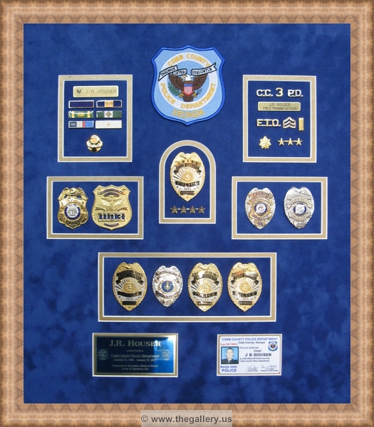 Police Department retirement shadow box examples






The Gallery at Brookwood
www.thegallery.us
770-941-3394
Your Custom Framing Expert
Picture Framing Examples
Custom Framing Examples
Shadowbox Examples
cobb-police-department-shadowbox
