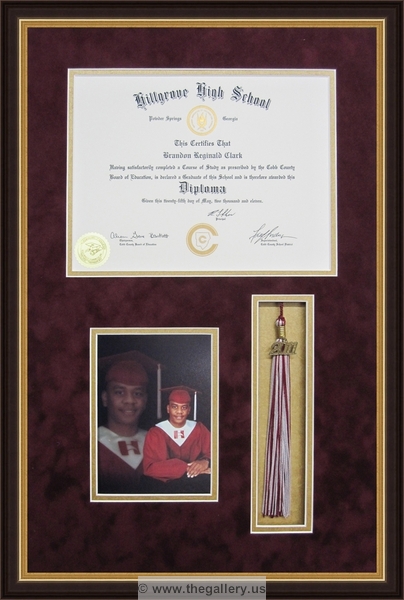 Framed diploma with photo and tassel






The Gallery at Brookwood
www.thegallery.us
770-941-3394
Your Custom Framing Expert
Picture Framing Examples
Custom Framing Examples
Shadowbox Examples
diploma_with_tassel_photo