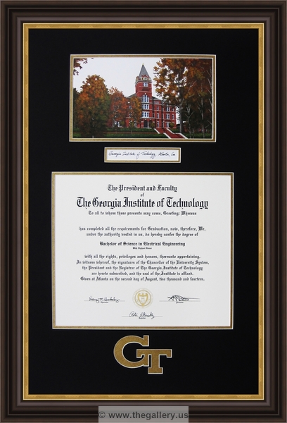 Georgia Tech diploma with logo cut into the mat






The Gallery at Brookwood
www.thegallery.us
770-941-3394
Your Custom Framing Expert
Picture Framing Examples
Custom Framing Examples
Shadowbox Examples
georgia_tech_diploma