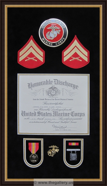 Military shadow box with pins, patches, and certificate.






The Gallery at Brookwood
www.thegallery.us
770-941-3394
Your Custom Framing Expert
Picture Framing Examples
Custom Framing Examples
Shadowbox Examples
military-shadowbox-patches