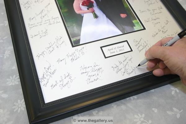 We offer complete line of custom made signature mats for weddings or any event. 
Any size any color






The Gallery at Brookwood
www.thegallery.us
770-941-3394
Your Custom Framing Expert
Picture Framing Examples
Custom Framing Examples
Shadowbox Examples
silver_signature_mat