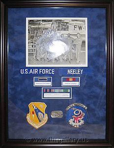 US Air Force with photo medals and patches

The Gallery at Brookwood
www.thegallery.us
770-941-3394
Your Custom Framing Expert
Picture Framing Examples
Custom Framing Examples
Shadowbox Examples