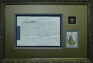 Signed document by King George the Third

The Gallery at Brookwood
www.thegallery.us
770-941-3394
Your Custom Framing Expert
Picture Framing Examples
Custom Framing Examples
Shadowbox Examples