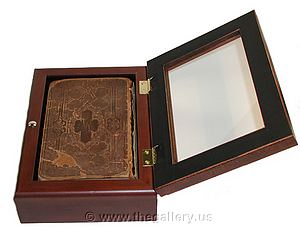 Framed Bible display case with opening front.

The Gallery at Brookwood
www.thegallery.us
770-941-3394
Your Custom Framing Expert
Picture Framing Examples
Custom Framing Examples
Shadowbox Examples
