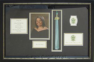 High School graduation shadow box with tassel insert and invitation.

The Gallery at Brookwood
www.thegallery.us
770-941-3394
Your Custom Framing Expert
Picture Framing Examples
Custom Framing Examples
Shadowbox Examples