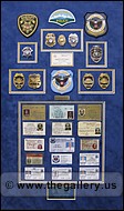 Cobb County Police Department retirement shadow box with police badges, patches, ID cards and lapel pins.
Alpharetta_Picture_Hanger.jpg
