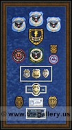 Police Department retirement shadow box with police badges, patches, ID cards and lapel pins.
kennesaw_frame_shop.jpg