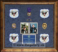 Cobb County Police Department shadow box with police badges, patches, ID cards and lapel pins.
woodstock_shadowbox_framing.jpg