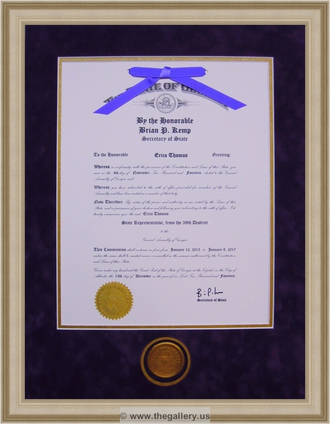 Framed certificate for Erica Thomas Georgia State Representative






The Gallery at Brookwood
www.thegallery.us
770-941-3394
Your Custom Framing Expert
Picture Framing Examples
Custom Framing Examples
Shadowbox Examples
Framed_certificate_for_Erica_Thomas_Georgia_State_Representative