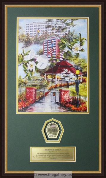 Fort Gordon framed print with coin cutout.






The Gallery at Brookwood
www.thegallery.us
770-941-3394
Your Custom Framing Expert
Picture Framing Examples
Custom Framing Examples
Shadowbox Examples
fort_gordon_framed_print_with_coin