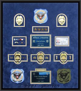 Police Department retirement shadow box examples

The Gallery at Brookwood
www.thegallery.us
770-941-3394
Your Custom Framing Expert
Picture Framing Examples
Custom Framing Examples
Shadowbox Examples