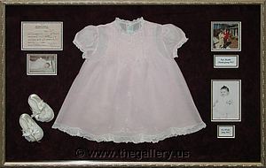 Christening gown shadow box

The Gallery at Brookwood
www.thegallery.us
770-941-3394
Your Custom Framing Expert
Picture Framing Examples
Custom Framing Examples
Shadowbox Examples