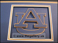 Detail view of Auburn University with the logo cut into the  mat.
dallas-mirror-hanger.jpg