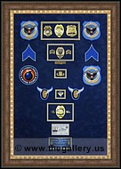 Cobb County Police Department retirement shadow box with police badges, patches, ID cards and lapel pins.
north-point-mall-mirror-framer.jpg