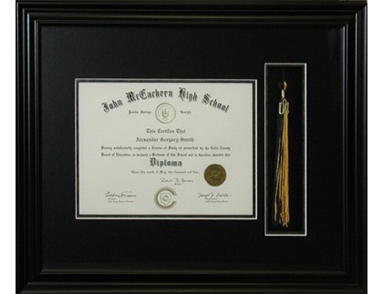 Custom Framed and Matted Diploma