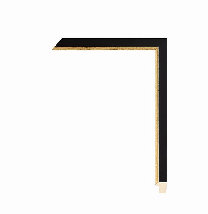 Larson Juhl 334086 Order Online   SOHO BLK W/GLD CAP/BEV 7/8  Custom Frames And Moulding Shipped Nationwide