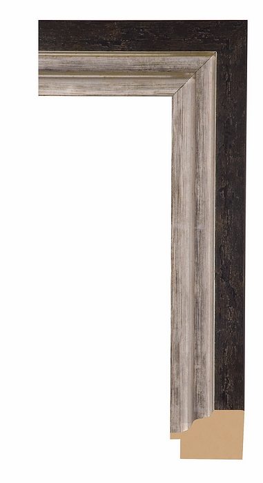 Larson Juhl 650790 Order Online   LUCERNE ONYX/SILVER 2 1/16  Custom Frames And Moulding Shipped Nationwide